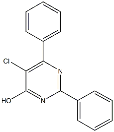 5-chloro-2,6-diphenyl-4-pyrimidinol Struktur