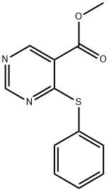 methyl 4-(phenylsulfanyl)-5-pyrimidinecarboxylate Struktur