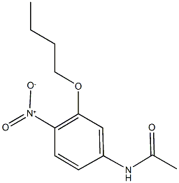 N-{3-butoxy-4-nitrophenyl}acetamide Struktur