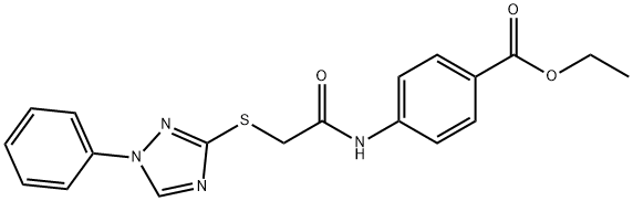 ethyl 4-({[(1-phenyl-1H-1,2,4-triazol-3-yl)sulfanyl]acetyl}amino)benzoate Struktur