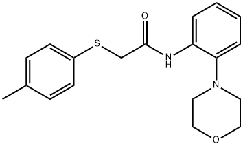 2-[(4-methylphenyl)sulfanyl]-N-[2-(4-morpholinyl)phenyl]acetamide Struktur