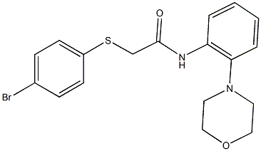 2-[(4-bromophenyl)sulfanyl]-N-[2-(4-morpholinyl)phenyl]acetamide Struktur