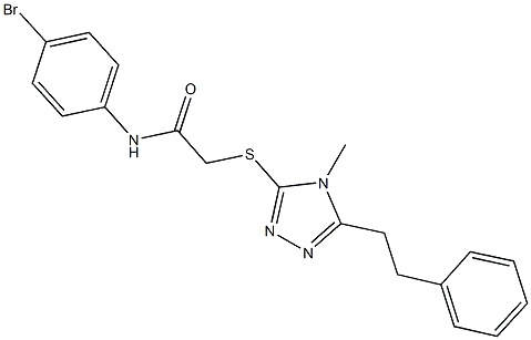 N-(4-bromophenyl)-2-{[4-methyl-5-(2-phenylethyl)-4H-1,2,4-triazol-3-yl]sulfanyl}acetamide Struktur