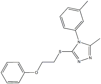 2-{[5-methyl-4-(3-methylphenyl)-4H-1,2,4-triazol-3-yl]sulfanyl}ethyl phenyl ether Struktur