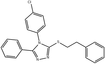 4-(4-chlorophenyl)-5-phenyl-4H-1,2,4-triazol-3-yl 2-phenylethyl sulfide Struktur