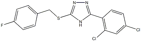 3-(2,4-dichlorophenyl)-5-[(4-fluorobenzyl)sulfanyl]-4H-1,2,4-triazole Struktur