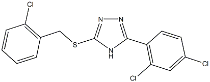 3-[(2-chlorobenzyl)sulfanyl]-5-(2,4-dichlorophenyl)-4H-1,2,4-triazole Struktur