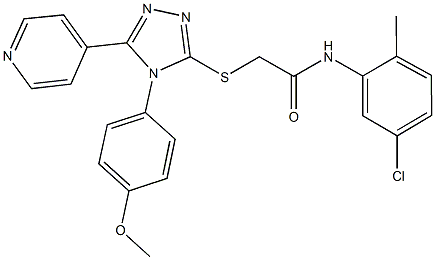 N-(5-chloro-2-methylphenyl)-2-{[4-(4-methoxyphenyl)-5-(4-pyridinyl)-4H-1,2,4-triazol-3-yl]sulfanyl}acetamide Struktur