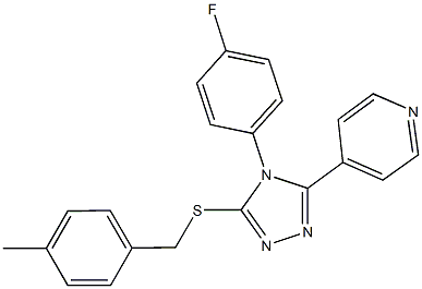 4-(4-fluorophenyl)-5-(4-pyridinyl)-4H-1,2,4-triazol-3-yl 4-methylbenzyl sulfide Struktur