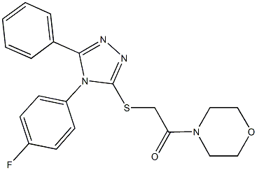 4-(4-fluorophenyl)-5-phenyl-4H-1,2,4-triazol-3-yl 2-(4-morpholinyl)-2-oxoethyl sulfide Struktur