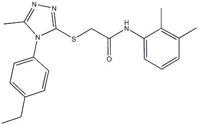 N-(2,3-dimethylphenyl)-2-{[4-(4-ethylphenyl)-5-methyl-4H-1,2,4-triazol-3-yl]sulfanyl}acetamide Struktur