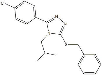 benzyl 5-(4-chlorophenyl)-4-isobutyl-4H-1,2,4-triazol-3-yl sulfide Struktur