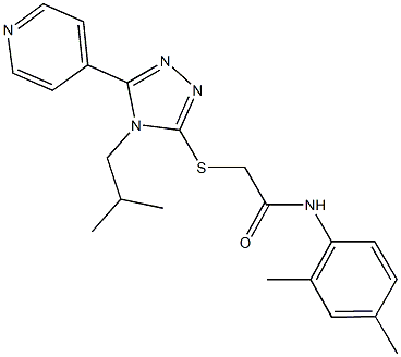 N-(2,4-dimethylphenyl)-2-{[4-isobutyl-5-(4-pyridinyl)-4H-1,2,4-triazol-3-yl]sulfanyl}acetamide Struktur