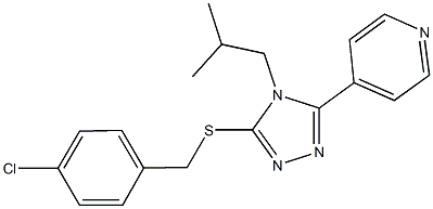 4-chlorobenzyl 4-isobutyl-5-(4-pyridinyl)-4H-1,2,4-triazol-3-yl sulfide Struktur