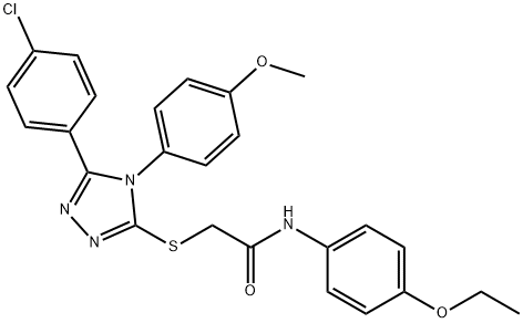 2-{[5-(4-chlorophenyl)-4-(4-methoxyphenyl)-4H-1,2,4-triazol-3-yl]sulfanyl}-N-(4-ethoxyphenyl)acetamide Struktur