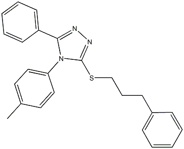 4-(4-methylphenyl)-5-phenyl-4H-1,2,4-triazol-3-yl 3-phenylpropyl sulfide Struktur