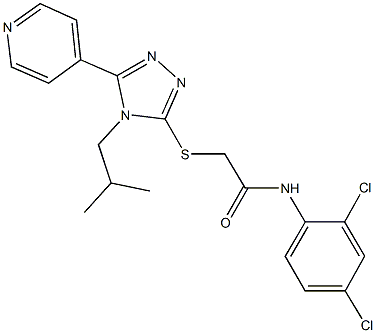 N-(2,4-dichlorophenyl)-2-{[4-isobutyl-5-(4-pyridinyl)-4H-1,2,4-triazol-3-yl]sulfanyl}acetamide Struktur