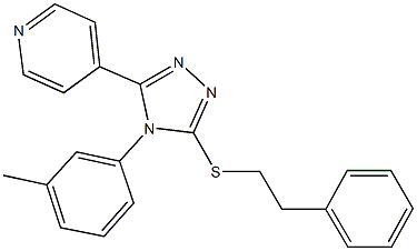 4-(3-methylphenyl)-5-(4-pyridinyl)-4H-1,2,4-triazol-3-yl 2-phenylethyl sulfide Struktur