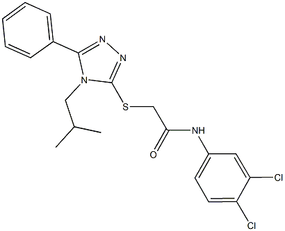 N-(3,4-dichlorophenyl)-2-[(4-isobutyl-5-phenyl-4H-1,2,4-triazol-3-yl)sulfanyl]acetamide Struktur