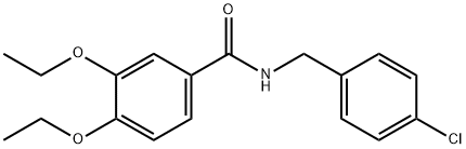 N-(4-chlorobenzyl)-3,4-diethoxybenzamide Struktur