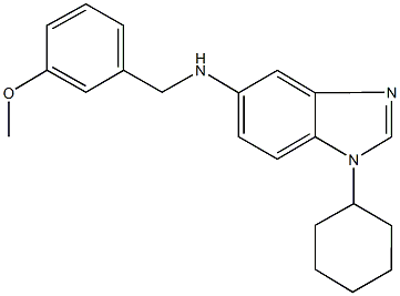 N-(1-cyclohexyl-1H-benzimidazol-5-yl)-N-(3-methoxybenzyl)amine Struktur