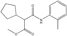 methyl 2-cyclopentyl-3-oxo-3-(2-toluidino)propanoate Struktur