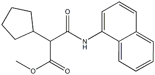 methyl 2-cyclopentyl-3-(1-naphthylamino)-3-oxopropanoate Struktur