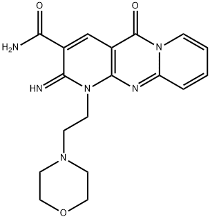 2-imino-1-[2-(4-morpholinyl)ethyl]-5-oxo-1,5-dihydro-2H-dipyrido[1,2-a:2,3-d]pyrimidine-3-carboxamide Struktur