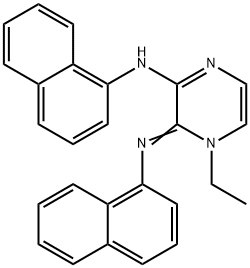 N-(1-ethyl-3-(1-naphthylimino)-3,4-dihydro-2(1H)-pyrazinylidene)-N-(1-naphthyl)amine Struktur