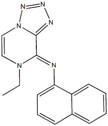 N-(7-ethyltetraazolo[1,5-a]pyrazin-8(7H)-ylidene)-N-(1-naphthyl)amine Struktur