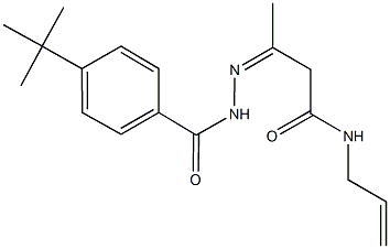 N-allyl-3-[(4-tert-butylbenzoyl)hydrazono]butanamide Struktur