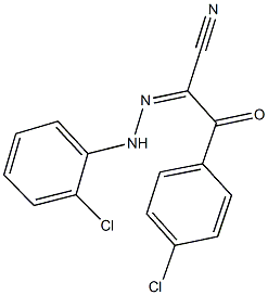 3-(4-chlorophenyl)-2-[(2-chlorophenyl)hydrazono]-3-oxopropanenitrile Struktur