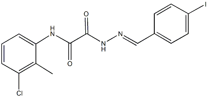 N-(3-chloro-2-methylphenyl)-2-[2-(4-iodobenzylidene)hydrazino]-2-oxoacetamide Struktur