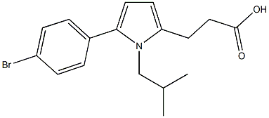 3-[5-(4-bromophenyl)-1-isobutyl-1H-pyrrol-2-yl]propanoic acid Struktur