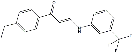 1-(4-ethylphenyl)-3-[3-(trifluoromethyl)anilino]-2-propen-1-one Struktur