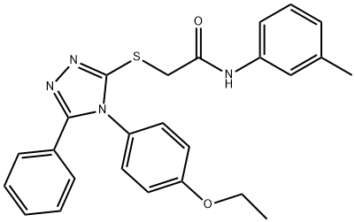 2-{[4-(4-ethoxyphenyl)-5-phenyl-4H-1,2,4-triazol-3-yl]sulfanyl}-N-(3-methylphenyl)acetamide Struktur