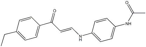 N-(4-{[3-(4-ethylphenyl)-3-oxo-1-propenyl]amino}phenyl)acetamide Struktur