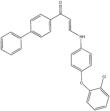 1-[1,1'-biphenyl]-4-yl-3-[4-(2-chlorophenoxy)anilino]-2-propen-1-one Struktur