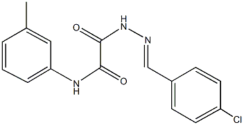 2-[2-(4-chlorobenzylidene)hydrazino]-N-(3-methylphenyl)-2-oxoacetamide Struktur