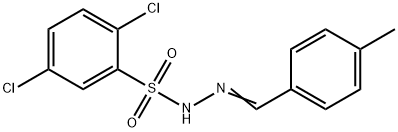 2,5-dichloro-N'-(4-methylbenzylidene)benzenesulfonohydrazide Struktur