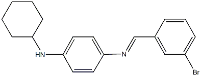 N-(3-bromobenzylidene)-N-[4-(cyclohexylamino)phenyl]amine Struktur