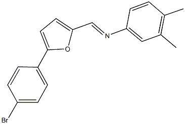 N-{[5-(4-bromophenyl)-2-furyl]methylene}-N-(3,4-dimethylphenyl)amine Struktur