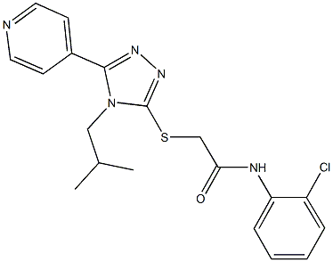 N-(2-chlorophenyl)-2-{[4-isobutyl-5-(4-pyridinyl)-4H-1,2,4-triazol-3-yl]sulfanyl}acetamide Struktur