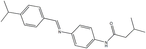 N-{4-[(4-isopropylbenzylidene)amino]phenyl}-3-methylbutanamide Struktur