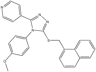 4-{4-(4-methoxyphenyl)-5-[(1-naphthylmethyl)sulfanyl]-4H-1,2,4-triazol-3-yl}pyridine Struktur