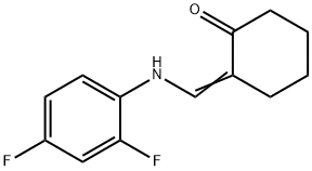 2-[(2,4-difluoroanilino)methylene]cyclohexanone Struktur