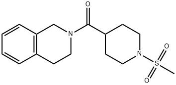 2-{[1-(methylsulfonyl)-4-piperidinyl]carbonyl}-1,2,3,4-tetrahydroisoquinoline Struktur