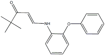 4,4-dimethyl-1-(2-phenoxyanilino)-1-penten-3-one Struktur