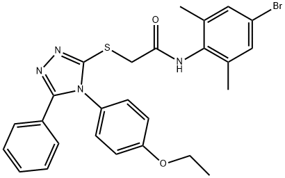 N-(4-bromo-2,6-dimethylphenyl)-2-{[4-(4-ethoxyphenyl)-5-phenyl-4H-1,2,4-triazol-3-yl]sulfanyl}acetamide Struktur