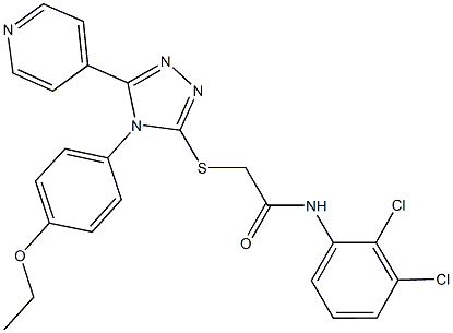 N-(2,3-dichlorophenyl)-2-{[4-(4-ethoxyphenyl)-5-(4-pyridinyl)-4H-1,2,4-triazol-3-yl]sulfanyl}acetamide Struktur